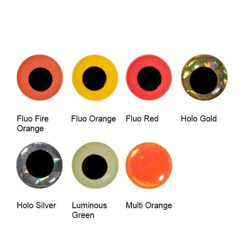 Epoxy Eyes - 10 mm - Fluo Fire Orange
