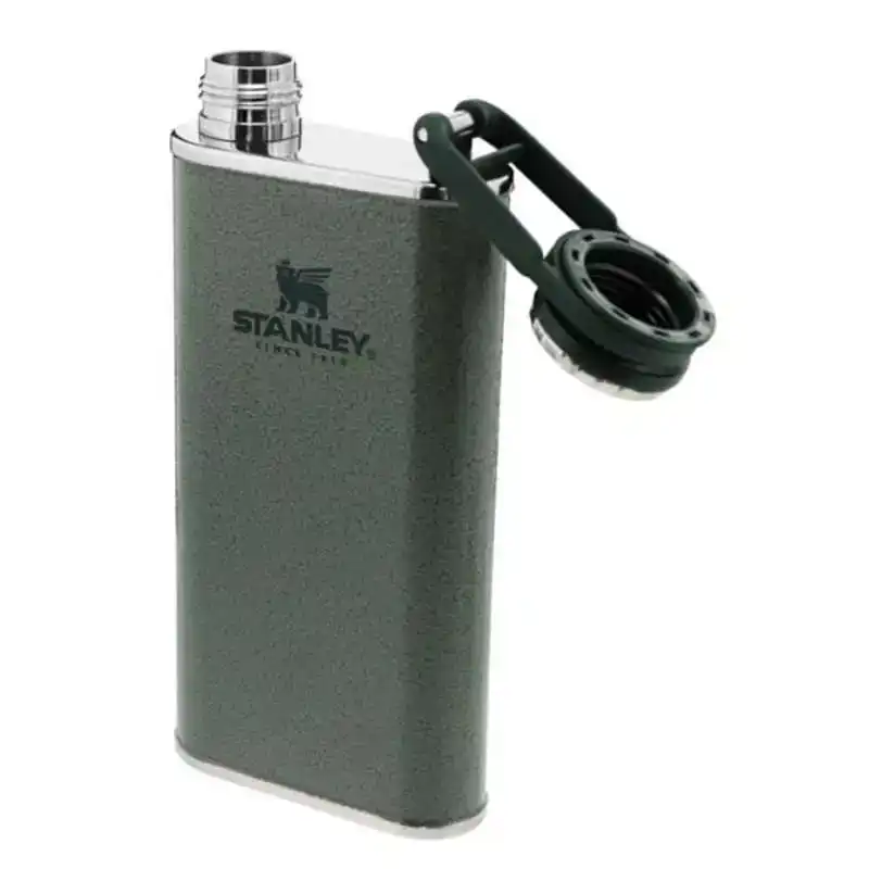 The Easy Fill Wide Mouth Flask - Hammertone Green