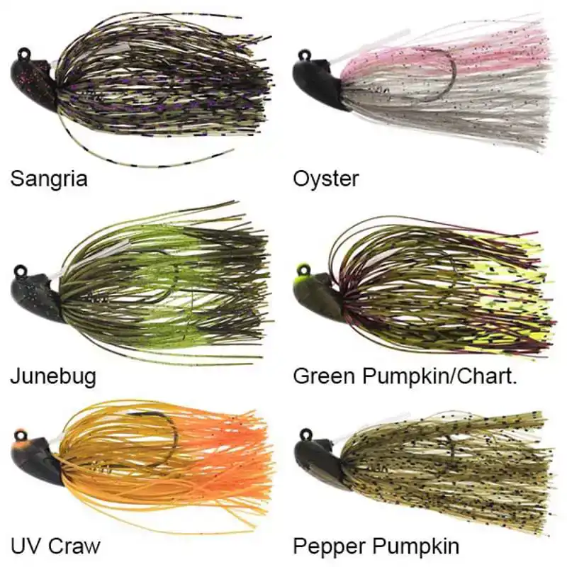 Slide-Up Rubber Jig - Tungsten - 5 Gramm - Green Pumpkin/Chartreuse