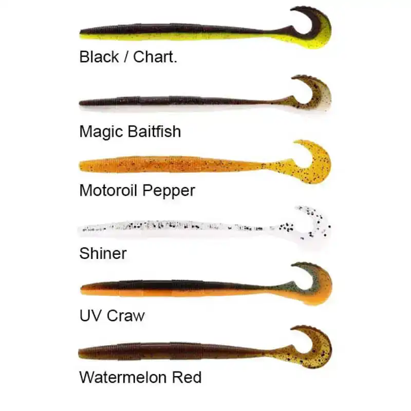 Swimming Worm - Black / Chart.