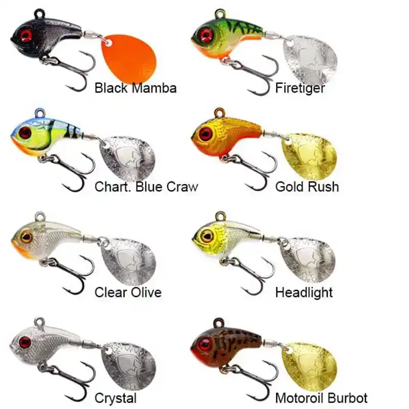 Dropbite Spin Tail Jig - 8 Gramm - Chart. Blue Craw