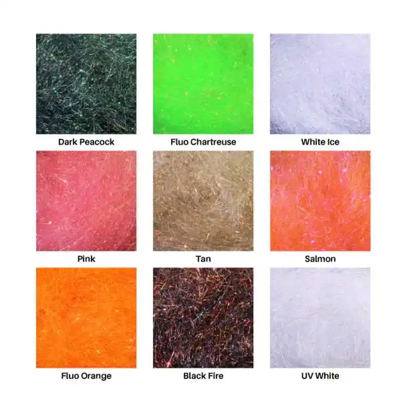 Baitfish Supreme Long Fiber Dubbing - Black Fire