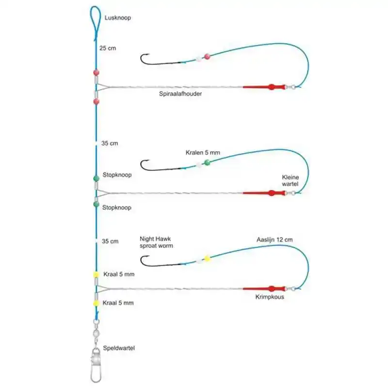 Plattfisch Skelterboom Vorfach - Haken: 1