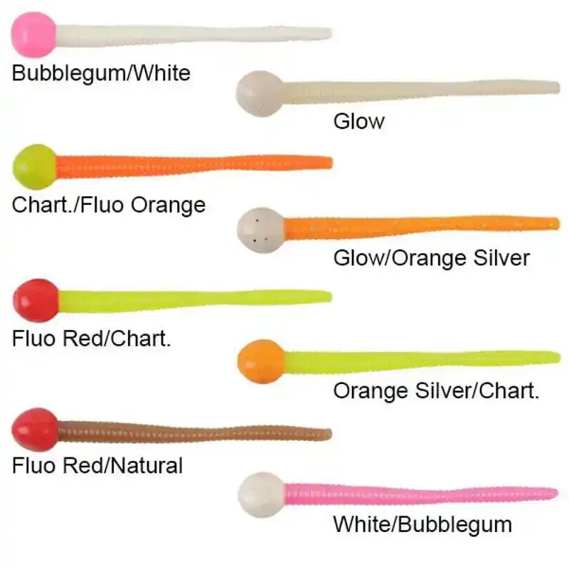 Powerbait Mice Tails - Fluo Red/Chart.