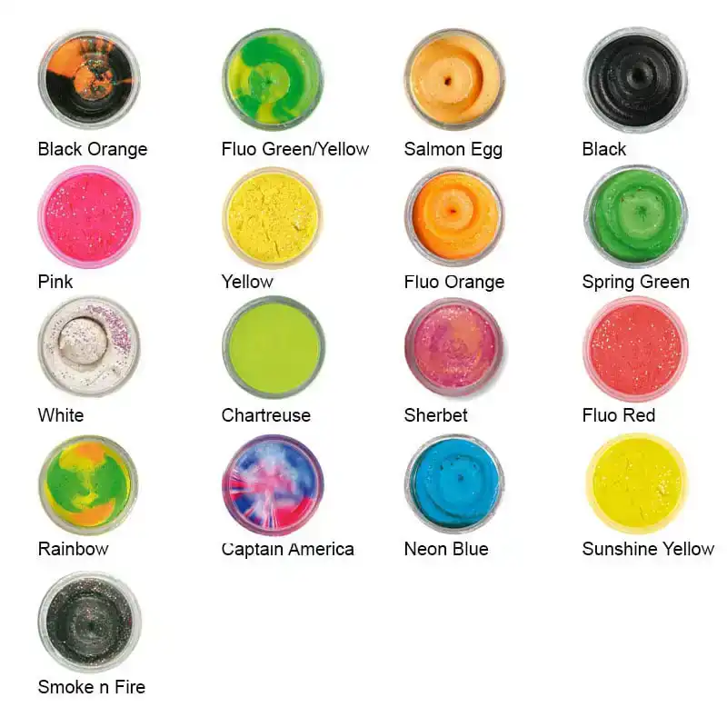 Powerbait Extra Scent Glitter Trout Bait - Fluo Green / Yellow