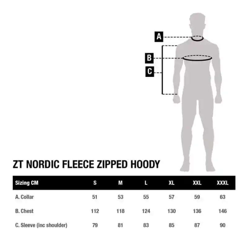 ZT Nordic Fleece Zipped Hoody - Größe: M