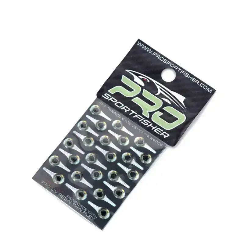 3D Tabbed Eyes Silver/Yellow 10mm