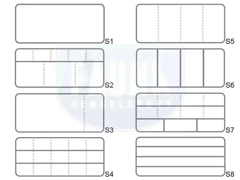 W3 Lure Box Double Sided - Small S6 - 20,5 x 17 x 4,8 cm (10 Fächer in der Breite)