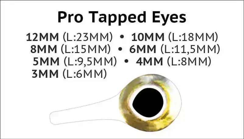 3D Tabbed Eyes Silver/Yellow 10mm