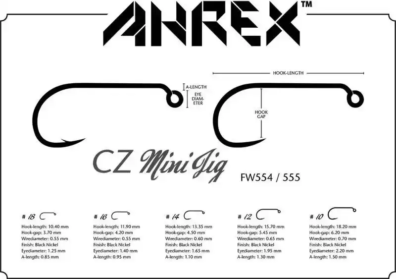 FW554 CZ Mini Jig Barbed #10
