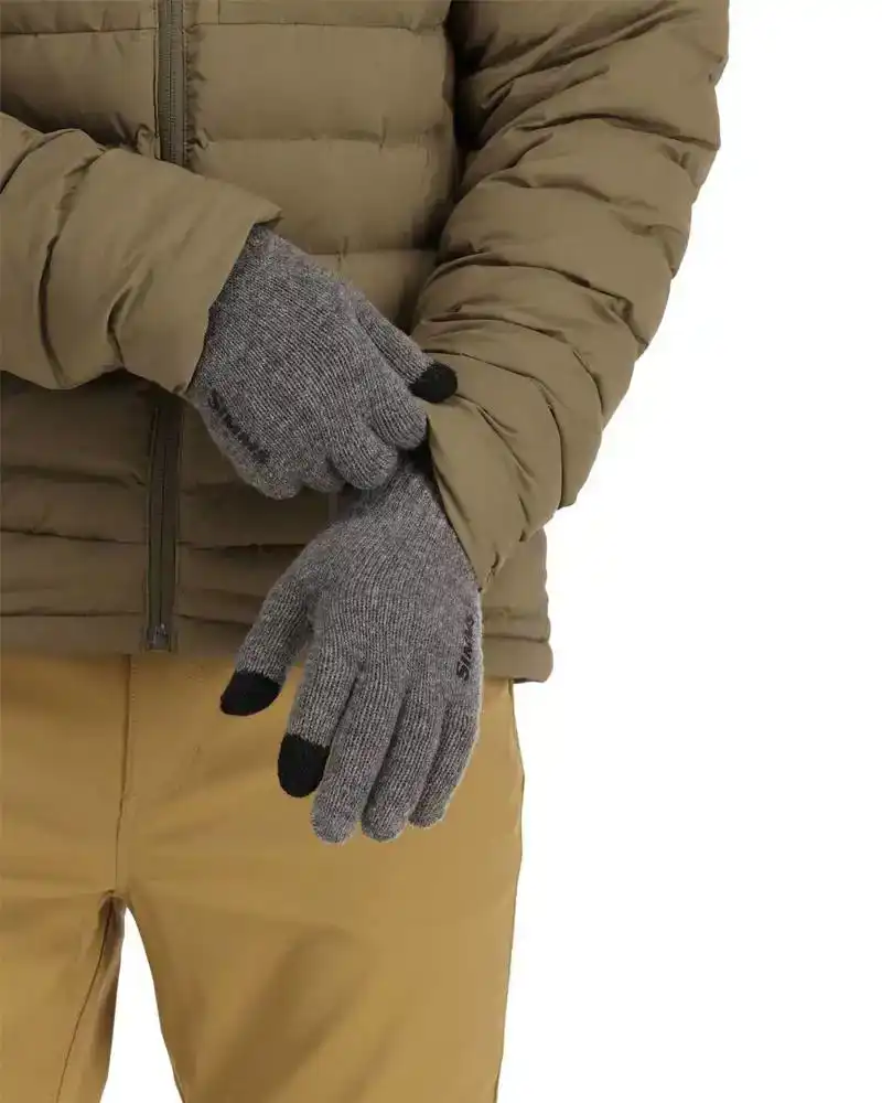 Wool Full Finger Glove Steel L/XL